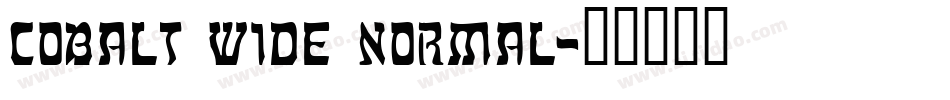 Cobalt Wide Normal字体转换